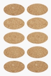 Kork-Sticker oval 43x24mm