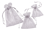 Organza-Säckchen 18x13cm silber