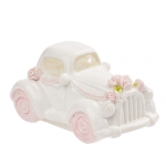 Hochzeits-Auto weiss-rosa 5cm