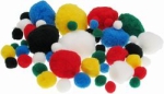 Pom Poms schwarz Ø7mm